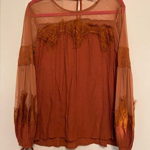 Beautiful burnt orange Vici blouse